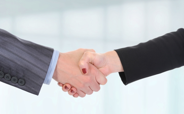 Handshake, appointment, new executive team
