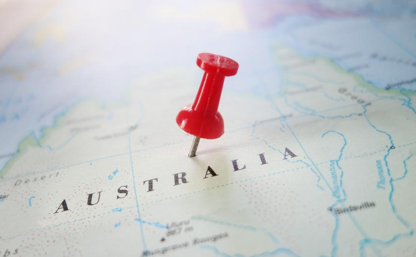 Australian map pin