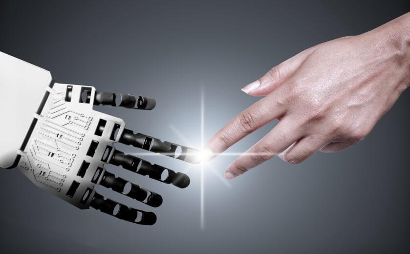 Robot and human hands